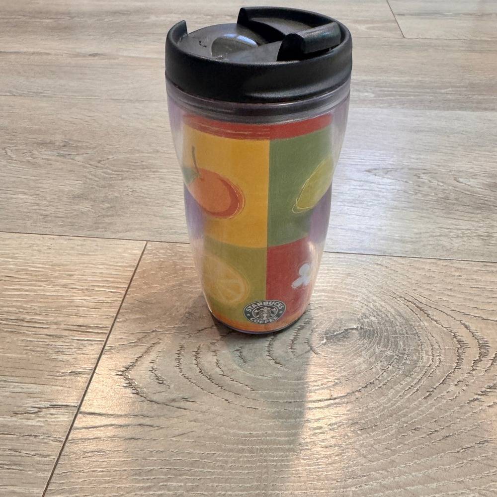 Starbucks Coffee Tumbler‎ 8 oz Fruits Design Travel Cup 2004 Colorful